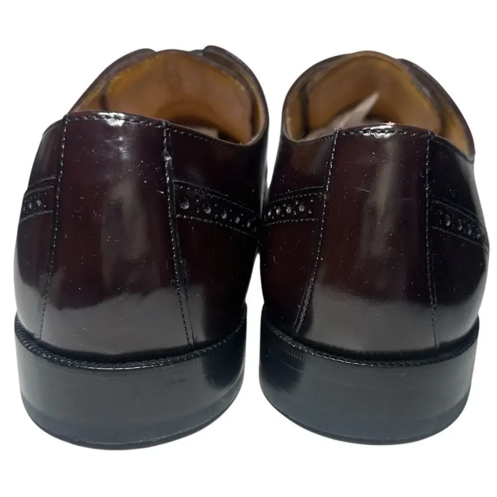 Cole Haan Vintage 11 Dark Burgundy Brown Leather Oxford Wingtip Brogue Shoes
